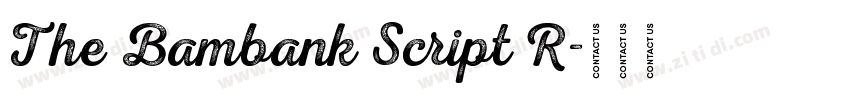 The Bambank Script R字体转换
